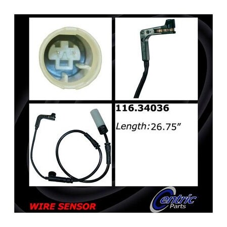 Centric Brake Pad Sensor Wires, Parts 116.34036